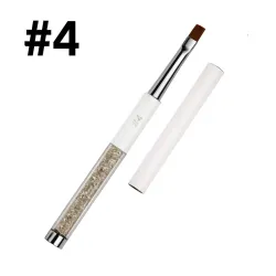 Pędzelek z kryształkami – CRYSTAL BEIGE #4 | NILO Perfect Nails